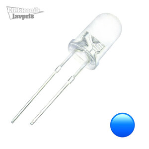 BN204113 LED Water-clear Blue 3mm 10000mcd, blå