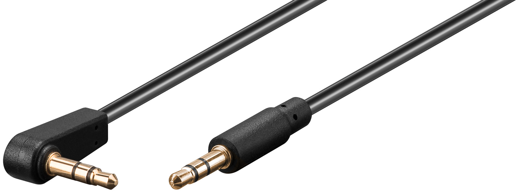 Minijack kabel HAN/HAN slim 90° 0,5m | Elektronik Lavpris Aps
