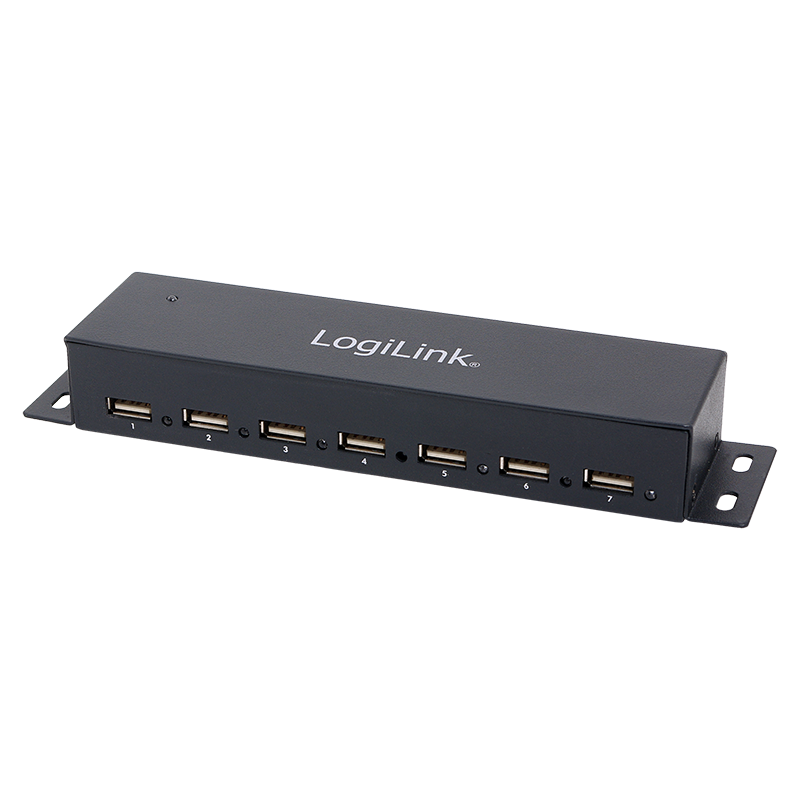 USB 2.0 Hub, 7-Port, Metal LogiLink® | Lavpris Aps