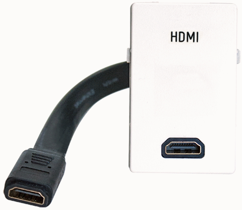 HDMI vægudtag m/kabel | Elektronik Aps