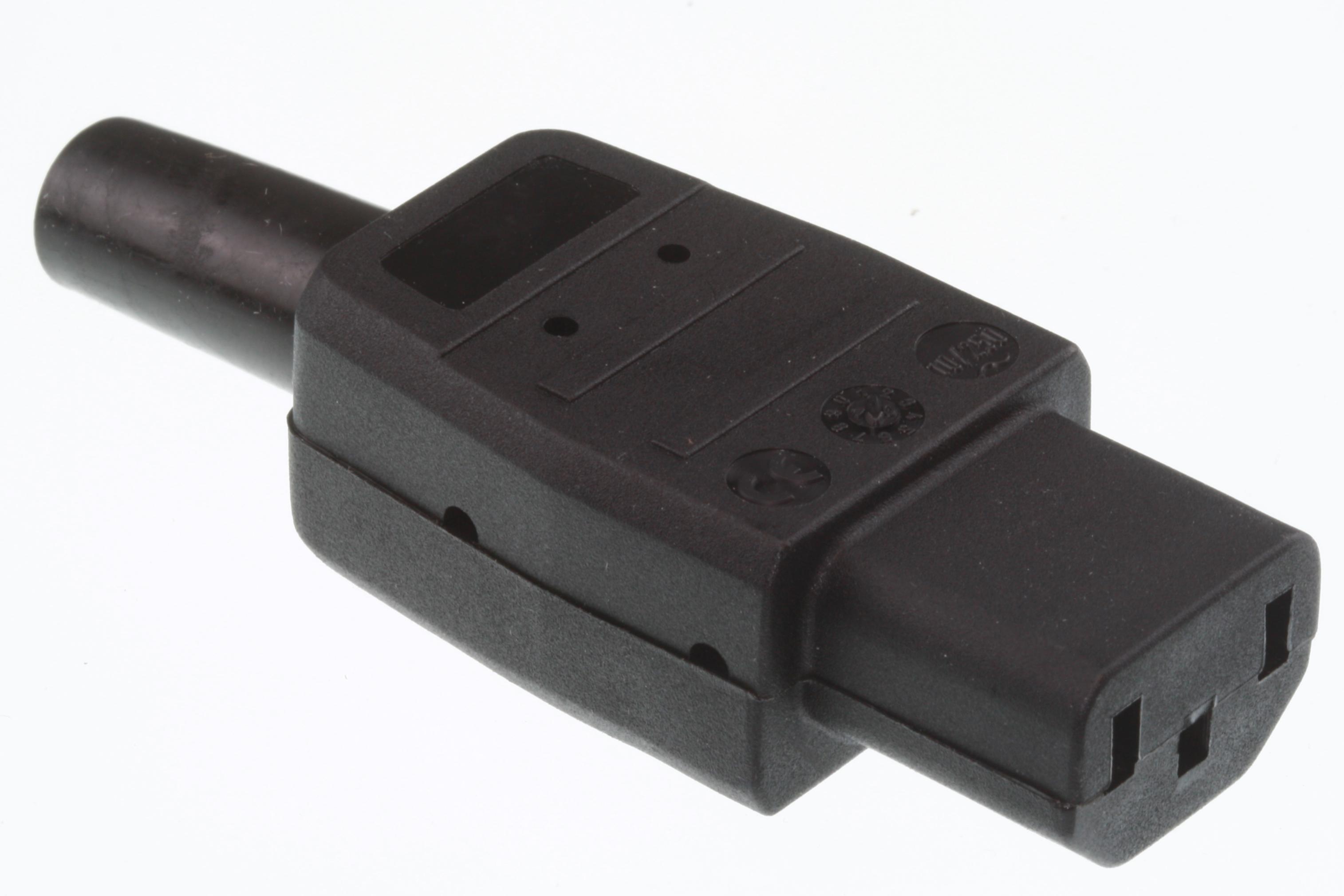 IEC Power Connector C13, Straight/skrue Elektronik Lavpris Aps