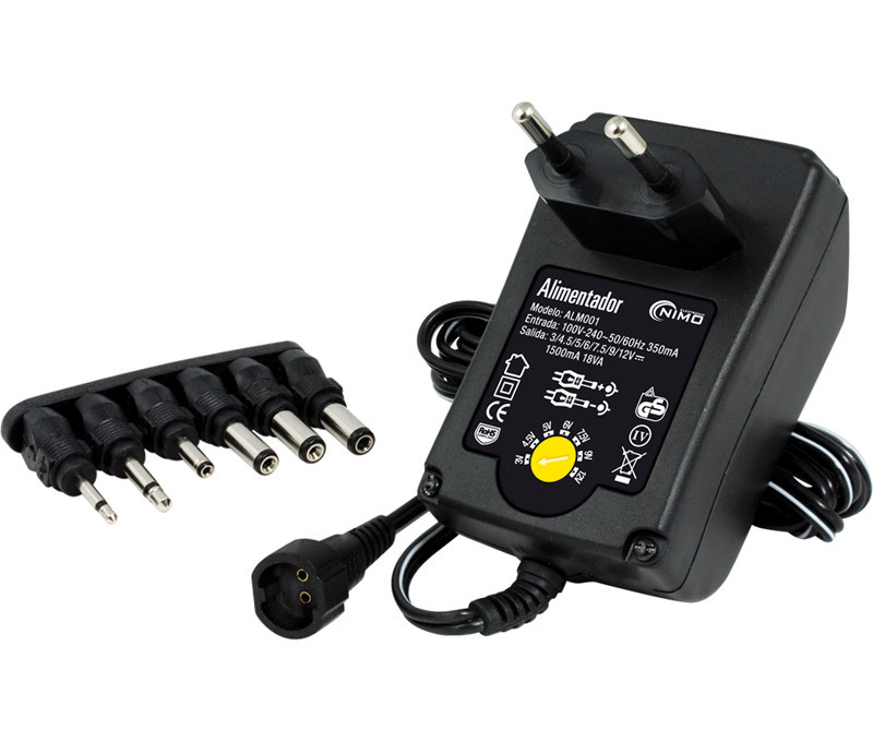 Strømforsyning, variabel, universal, 1500mA | Elektronik Lavpris Aps