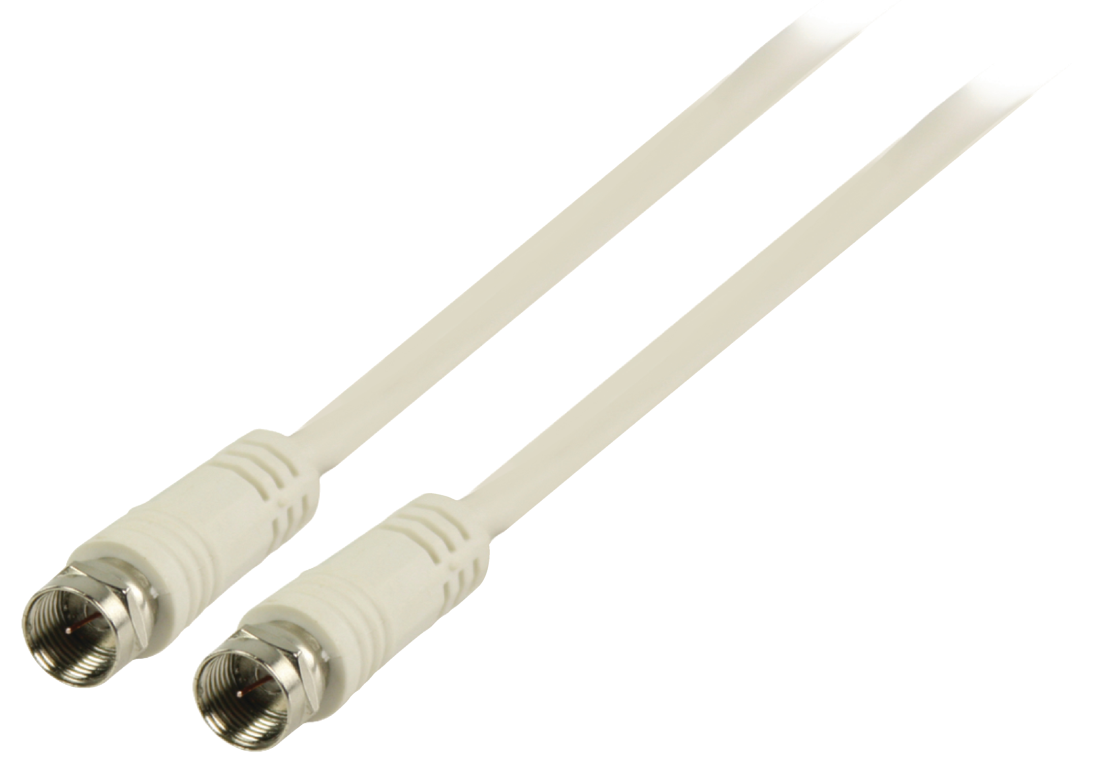 F-kabel, Hvid, han/han, 5m | Elektronik Lavpris Aps
