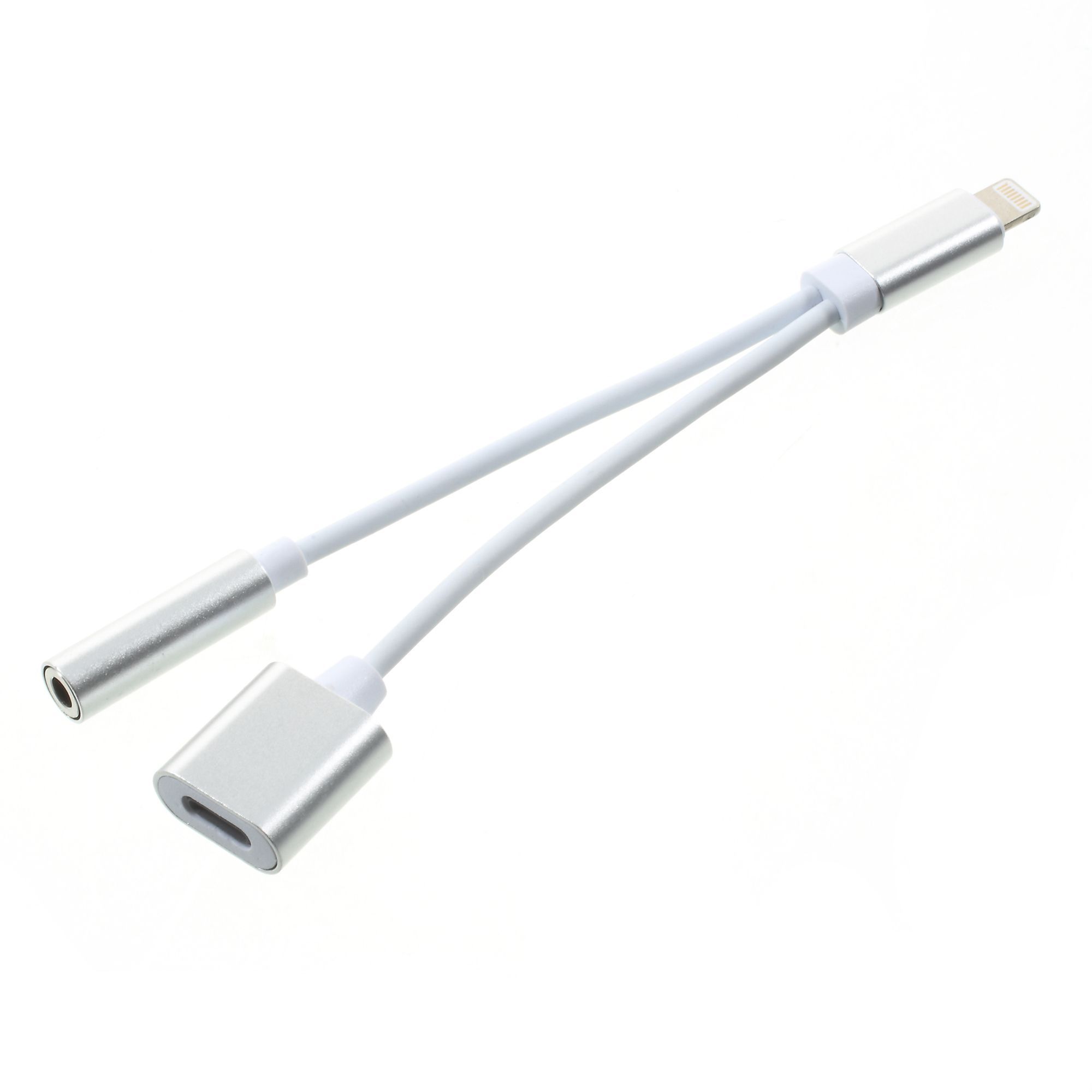 "2 in 1 Lightning Converter 3.5mm Audio Jack and Charge port