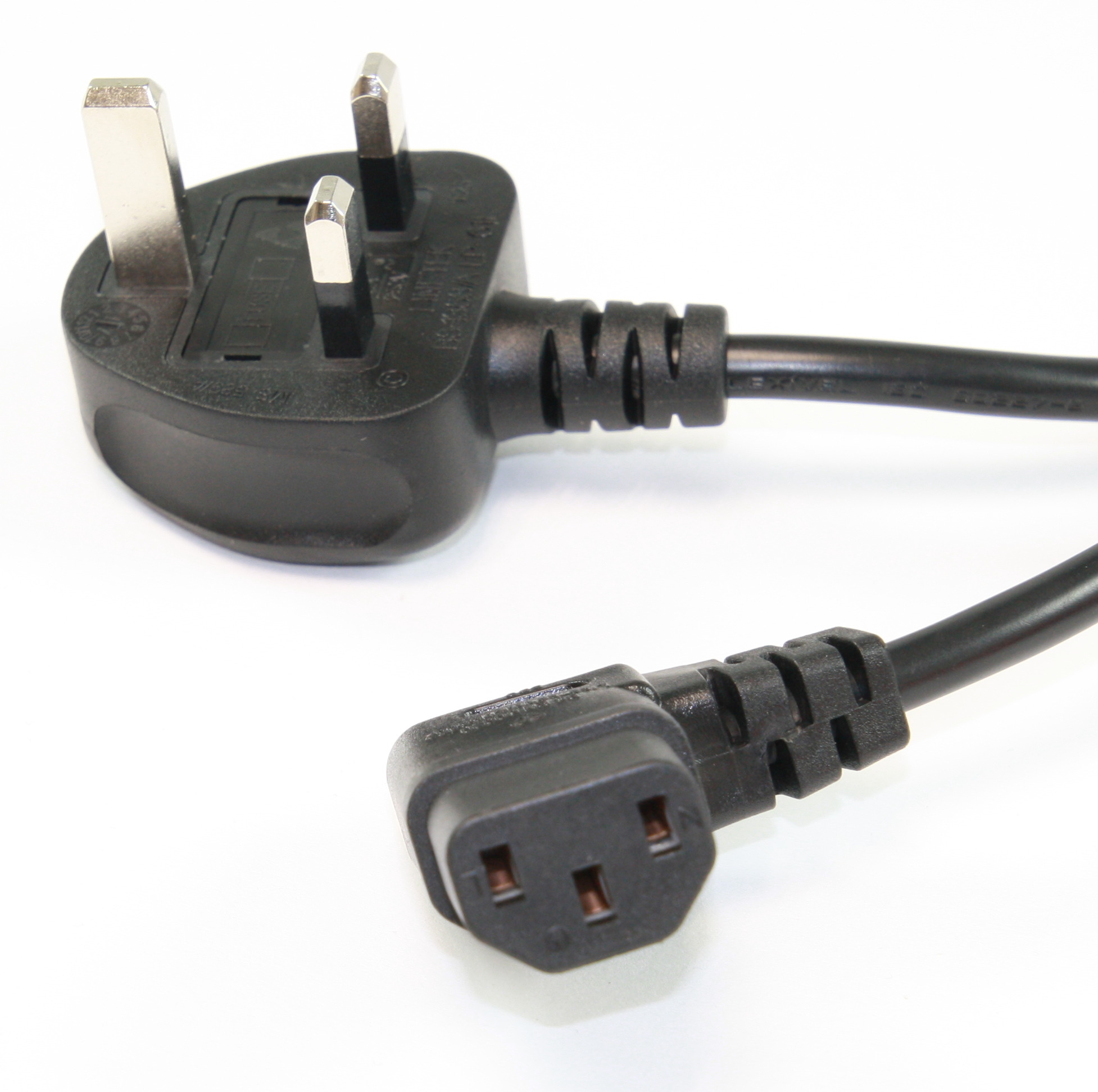 GB Power Cable 1,7m C13 ANGLED 5A Black Elektronik Lavpris Aps