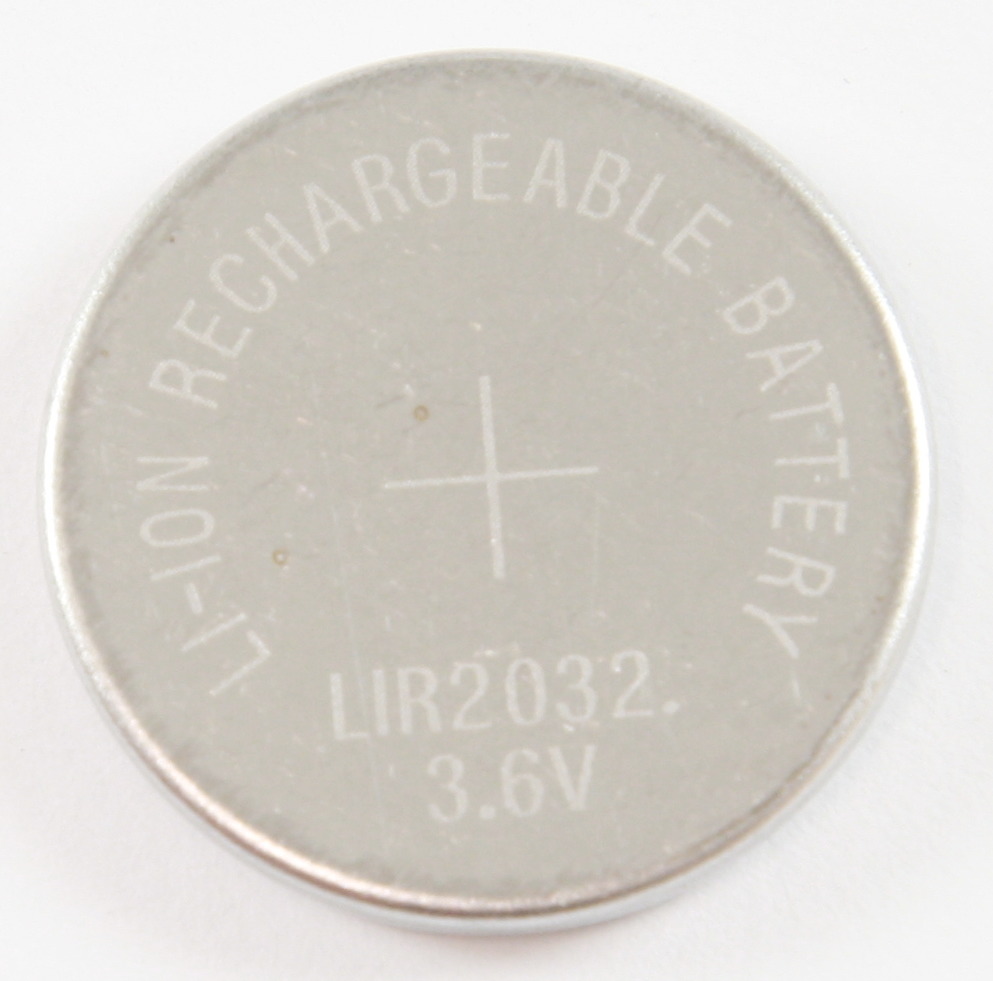 Pile Bouton rechargeable LIR2032 3.6V 40mAh lithium
