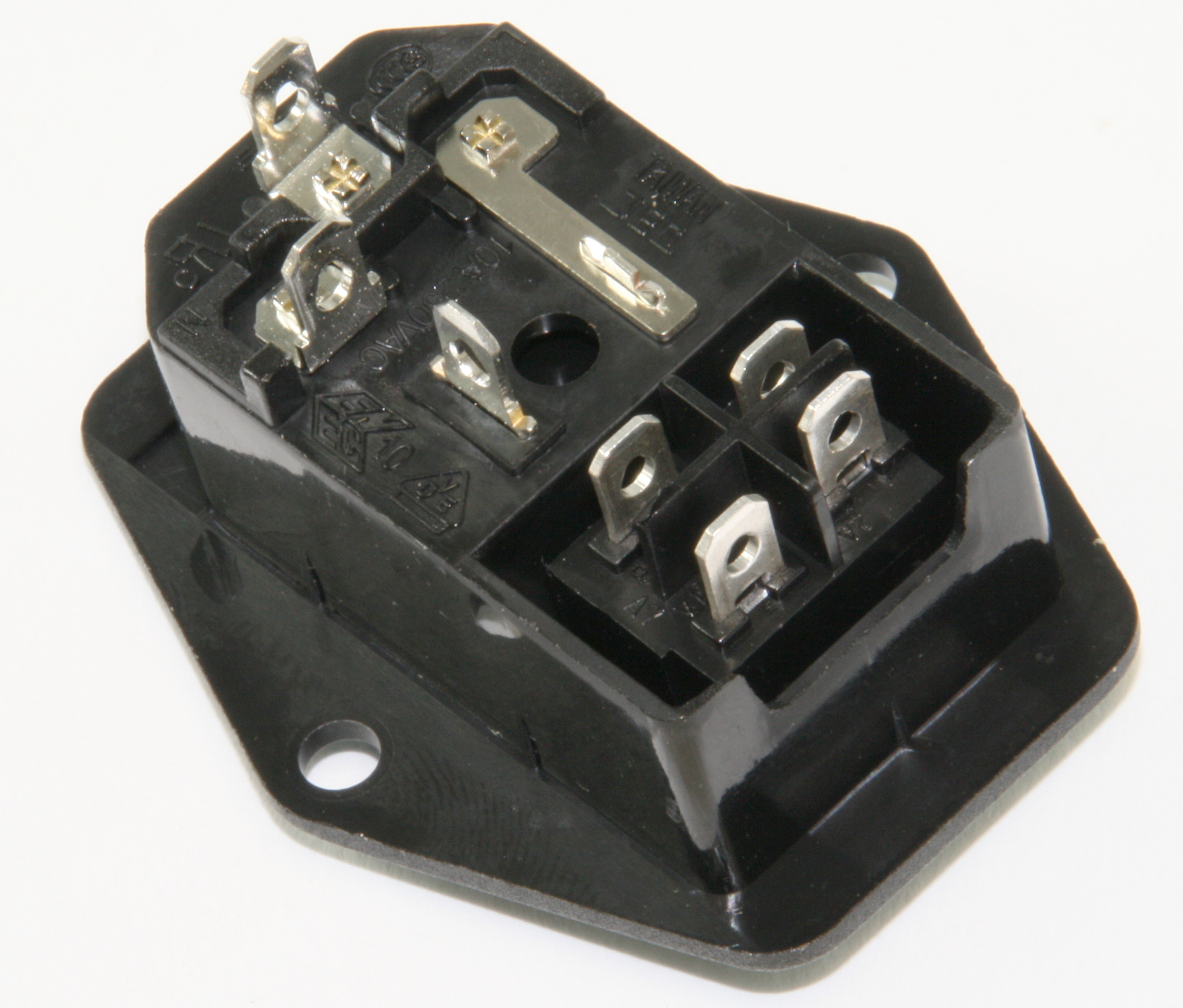 IEC C14 Power Connector Switch, 1xFuseholder Elektronik Lavpris Aps