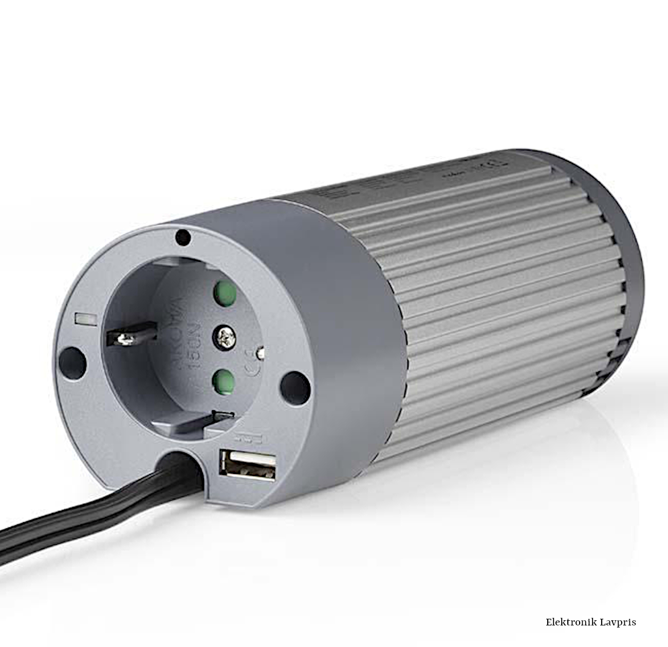 Inverter DC/AC 12V - 230V, USB, 100 W | Elektronik Lavpris Aps