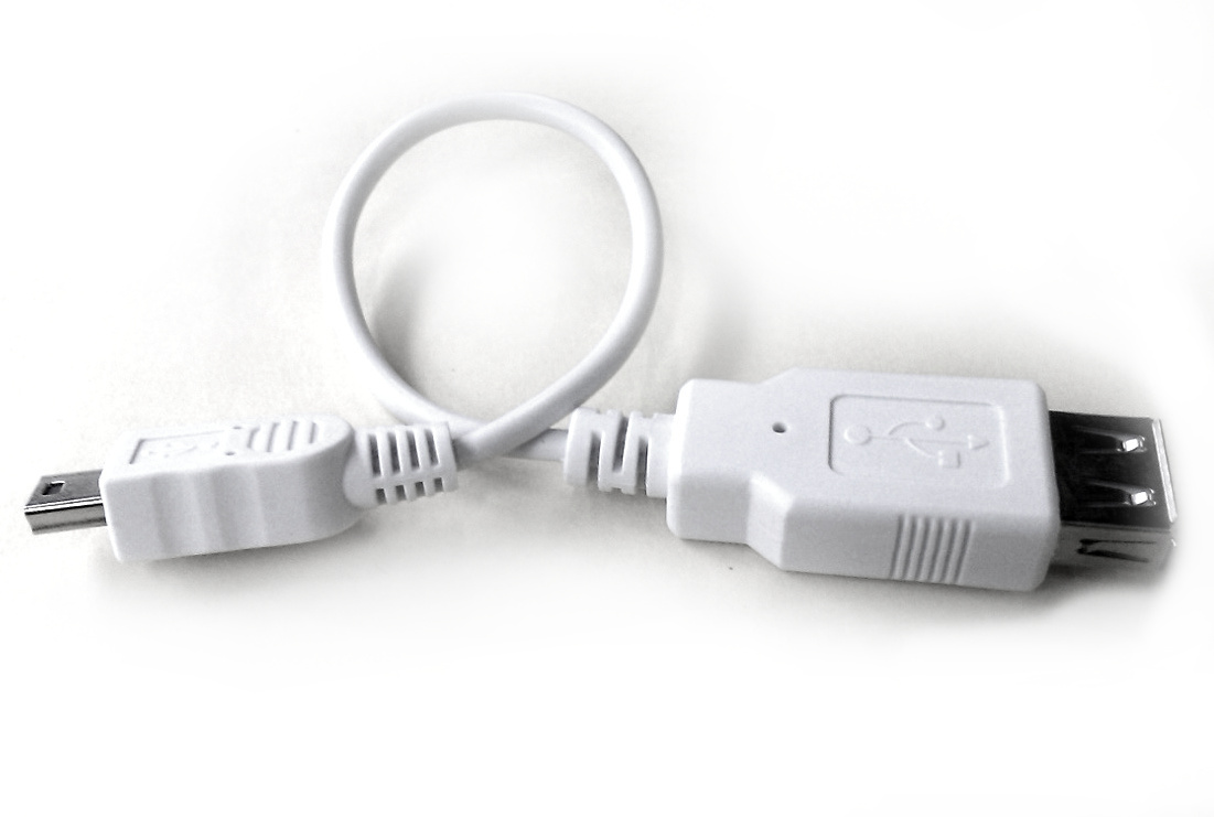USB adapter A mini 5P han, 10cm | Lavpris Aps