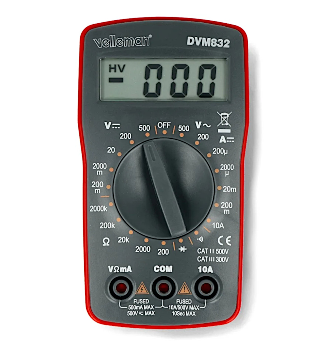 Digital multimeter CAT II 500V / KAT III 300V, 10A Elektronik Lavpris Aps