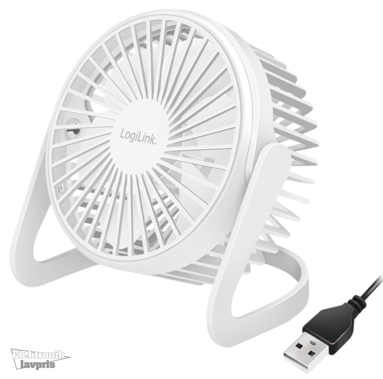 Bordventilator USB, cm, 30dB, hvid | Lavpris Aps