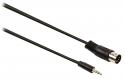 N-VLAP20100B10 DIN Audio adapterkabel, 5-benet DIN han til 3.5 millimeter minijack han, 1 meter, sort