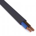 H03VV2-F/2X075SW ledning netkabel 230 volt flad sort uden jord pris pr. meter lampeledning højttalerkabel