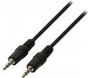 N-CABLE-404-0.5 stereo minijack 3,5mm han til han længde 50 cm  sort