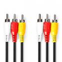 N-VLVP24300B15 audio video kabel phono rød og hvid lyd og gul video