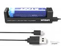 XTAR-MC1 - usb batterioplader til et stk. Li-Ion genopladeligt batteri passer til mange størrelser