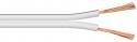 N-LSP-030 højttalerkabel 2 x 0,35mm² Hvid med Blå stribe hele vejen kabel til højtaler pris pr. meter