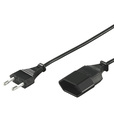 W50508 Euro Power Extension Cable 3m. sort