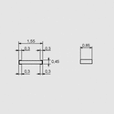 CR0603K147-1 SMD Resistor 0603 0,1W 1% 147K Chip Dimensions