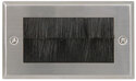 S122272 Brush wallplate double - steel