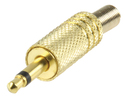 N-JC-030 3.5 Mono han Metal Gold (max Ø4,2mm kabel)