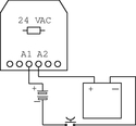 026.9.012 adaptor, 026.9.012 til kiprelæ 12VAC til 12VDC også som 12 VAC