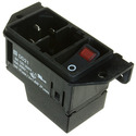 DD21.0123.1111 IEC C14 Plug Switch Fuse med RØD lys i switch