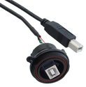 PX0844/B/0M50/B Bulgin USB-stik Version 2.0, Han, Lige, Panelmontering, 30 V ac, 1A, USB, PX0844/A/0M50
