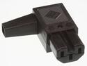 WGS3 IEC Power Connector C15, Angled WGS3