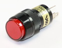 MS-720L-1-C-N-R-12V Trykafbryder 1-pol ON/ON med LED-lys Rød