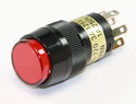 MS-720L-2-C-N-R-12V Trykafbryder 2-pol ON/ON med LED-lys Rød