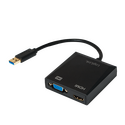 UA0234 LogiLink® Adapter USB 3.0 to VGA / HDMI