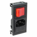 BZV01/Z0000/11 IEC C14 Plug Switch Fuse med RØD lys i switch