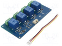4-CHANNEL SPDT RELAY Module: relay; Channels: 4; 5VDC; max.250VAC; 10A; screw; toff: 5ms