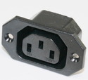 GSD4-6,3 IEC C13 Power Jack, Spacing=40mm 6,3mm