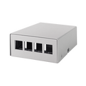 NP0092 Keystone Surface point box 4-port, desk/wall/dinrail mounting