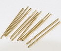 HAWA0020 1mm crown/U tip gold plated test pins 10 stk