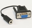 RS232MINIJACKhun RS232 DSUB9 Hun - Minijack hun kabel, 0,1m