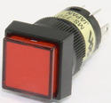 MS-720L-2-S-N-R-12V Trykafbryder 2-pol ON/ON med LED-lys Rød