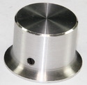 37093 Aluminiumsknap for 6mm aksel, Ø27x17mm, ALU, UDEN indikatorstreg