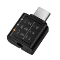 UA0363 USB 3.2 audio adapter with EQ, USB-C/M to 3.5 mm/F, black