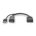 N-CCGP34300BK02 HDMI™ Adapter | HDMI™ Stik | DisplayPort Han | Nikkelplateret | Lige | PVC | Sort | 1 stk. | Plastikpose