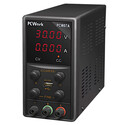 PCW07A Laboratoriestrømforsyning 0-30V DC, 0-5A Laboratoriestrømforsyning 0-30 Volt DC, 0-5 Ampere mat sort finish