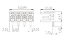 5EHDR-18P Box Header 5,0 Hor. 18-Pole Open End