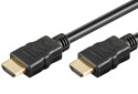 W38514 HDM kabel, Ethernet, 0,5m, sort - hdmi kabel højhastighed ethernet til dvd playstation computer 50 cm sort