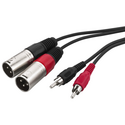 MCA-127P XLR-phono kabel, 1m - 2 gange xlr til 2 gange phono kabel 1 meter left-right