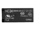 888HN-1AH-F-C 12VDC 1 x slutte relæ 12VDC 17A 360R