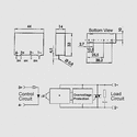 WGA8-12D05R Solid State Relay in 3-32vdc udg.24- 480vac A SIP4 WGA8-12D05R