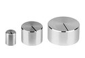 MENTOR 520.4191 Aluminiumsknap for 4mm aksel, Ø8x15mm, ALU, MED indikatorstreg