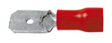 BN203671 Spadestik rød 6,3mm. han 50 stk.